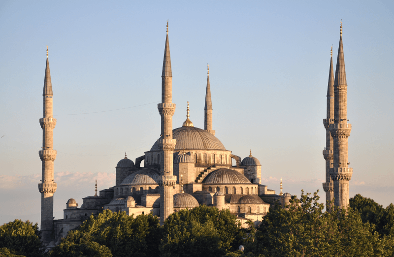 „Exterior of Sultan Ahmed I Mosque in Istanbul,